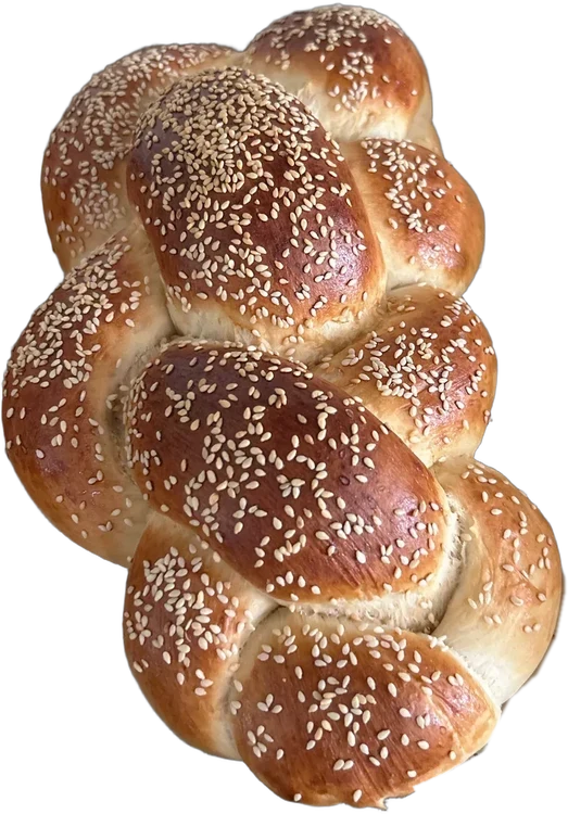 Classic braided sesame challah